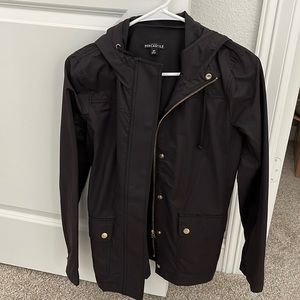 Black J.Crew Rain Jacket